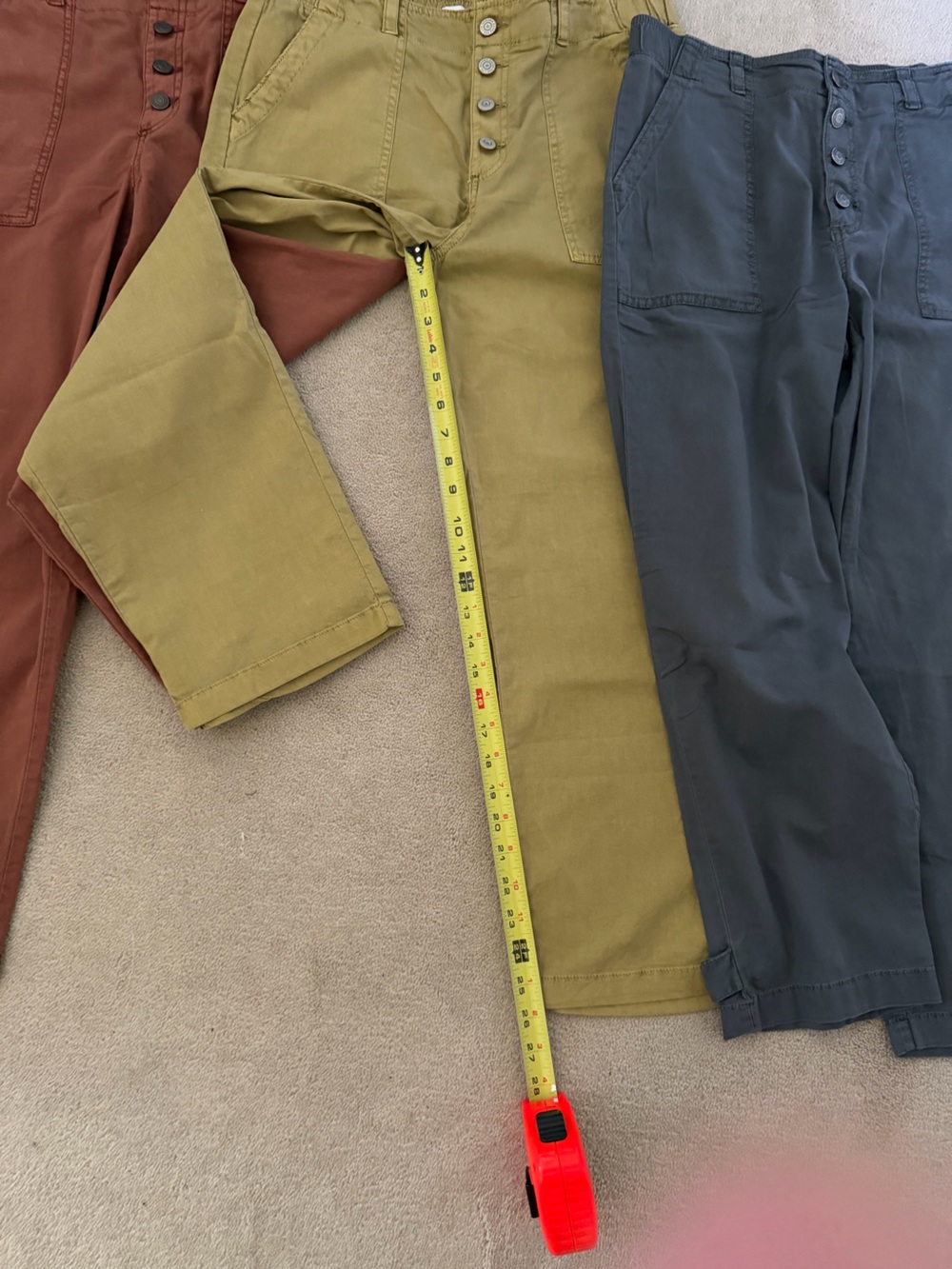 Sonoma Ankle Capris in Rust, Olive, Charcoal - Picture 5 of 8